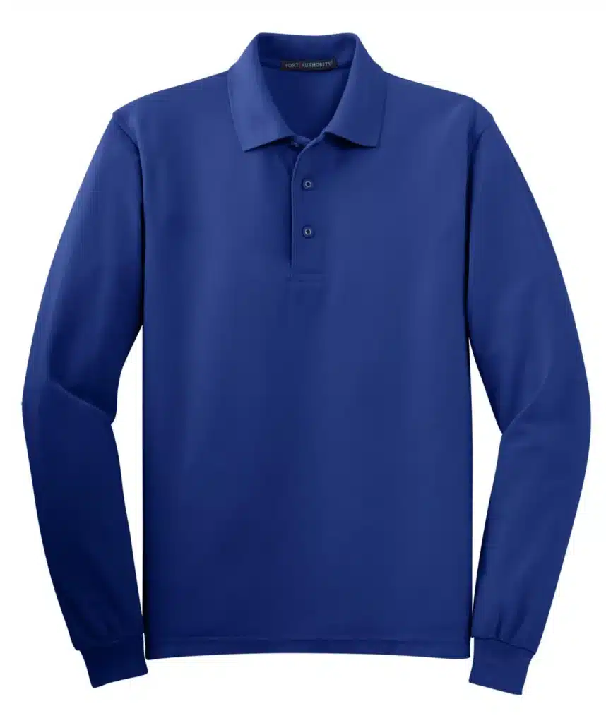 Port Authority Silk Touch Men Long Sleeve Polo. K500LS